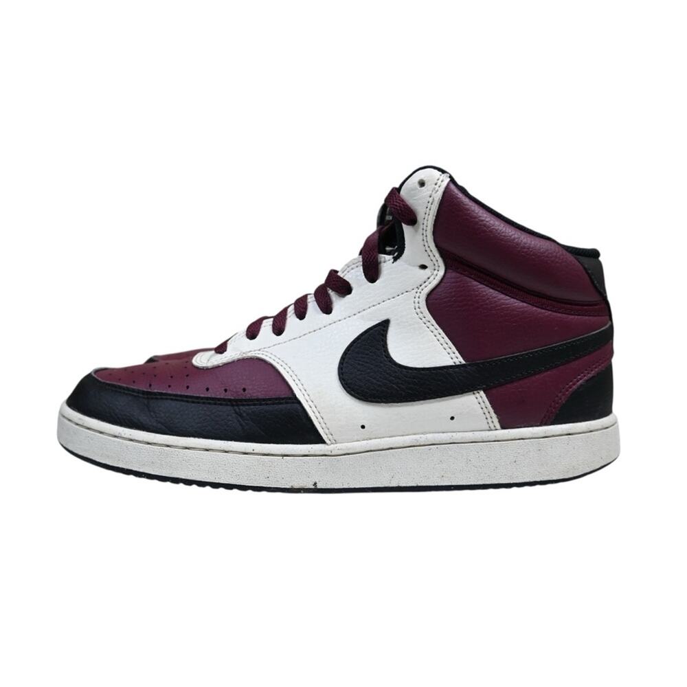 Nike Men's 10 Court Vision Mid Sneakers 'Dark Beetroot' DN3577-600